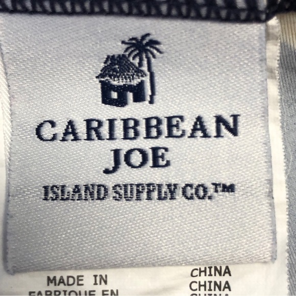 CARIBBEAN JOE - Navy Blue Tankini Tank Top w/ White & Yellow Circles - Size 10 - Picture 4 of 6